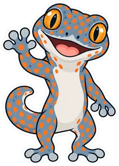 Kay, the Tokay gecko, waves hello.